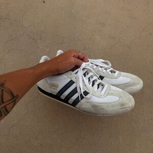 Adidas Dragon Mens Sneakers Size 12 White Black Athletic Shoes